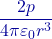 \dfrac{2p}{4\pi\varepsilon_0 r^3}