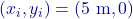 (x_i, y_i) = (5 \text{ m}, 0)