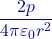 \dfrac{2p}{4\pi\varepsilon_0 r^2}