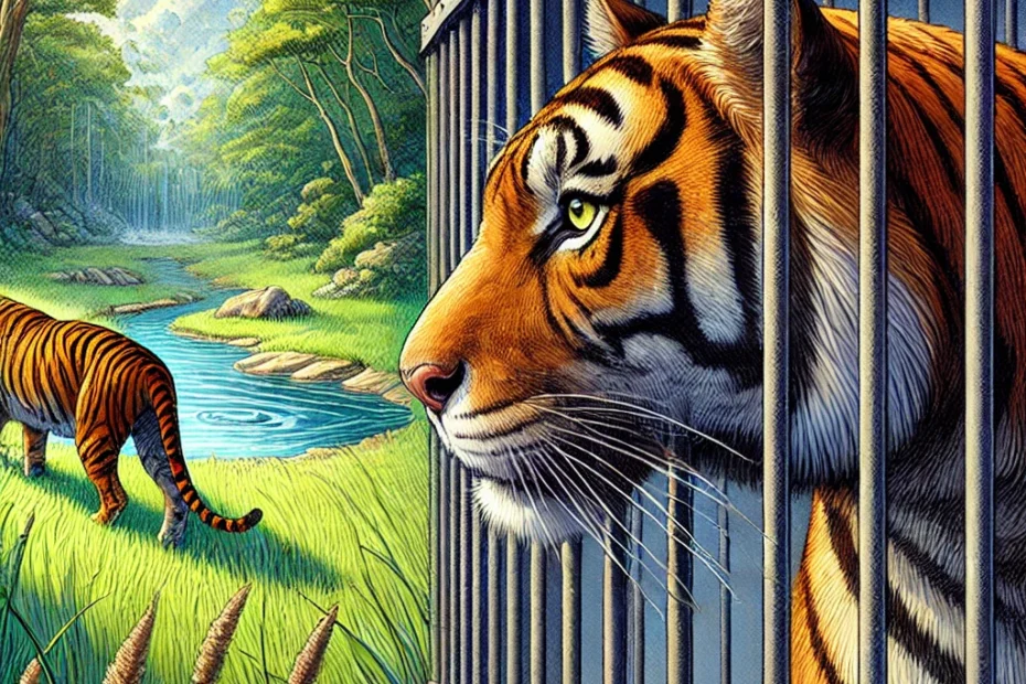 A Tiger in the Zoo
